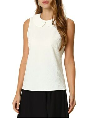 Boden Marcy Eyelet Sleeveless Top in Cream; Size 2